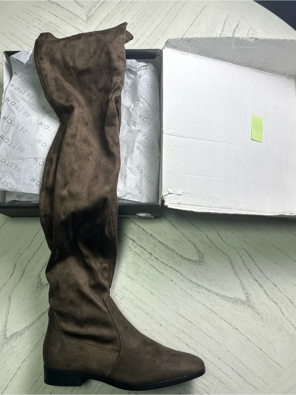 Boston Over-the-Knee Brown Suede Boots - Size 8.5
